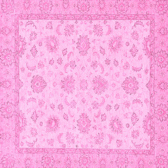 Square Oriental Pink Traditional Rug, abs508pnk