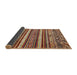 Sideview of Abstract Saffron Red Modern Rug, abs509