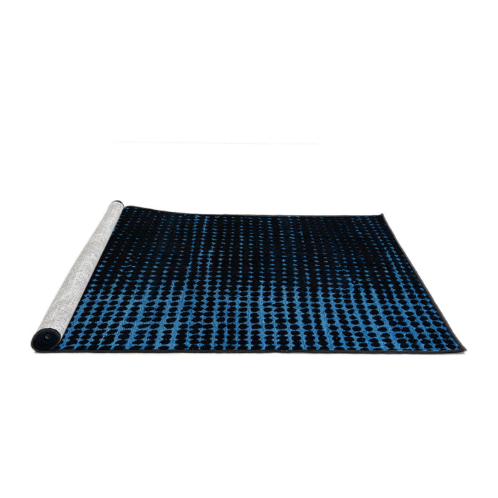 Sideview of Machine Washable Abstract Black Rug, wshabs5090