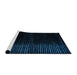 Sideview of Machine Washable Abstract Black Rug, wshabs5090