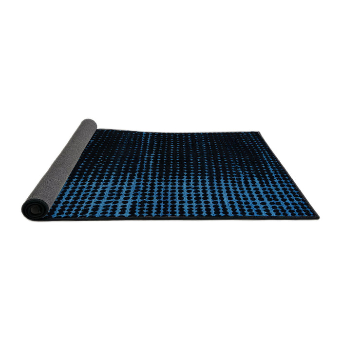 Sideview of Abstract Black Modern Rug, abs5090