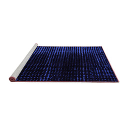 Sideview of Machine Washable Abstract Purple Modern Area Rugs, wshabs5090pur