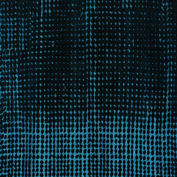 Square Machine Washable Abstract Turquoise Modern Area Rugs, wshabs5090turq