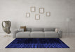 Machine Washable Abstract Blue Modern Rug in a Living Room, wshabs5090blu