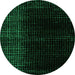 Round Abstract Green Modern Rug, abs5090grn