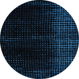 Round Machine Washable Abstract Black Rug, wshabs5090