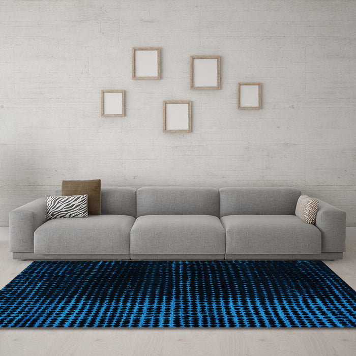 Machine Washable Abstract Light Blue Modern Rug in a Living Room, wshabs5090lblu