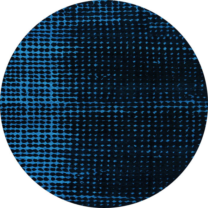 Round Machine Washable Abstract Light Blue Modern Rug, wshabs5090lblu