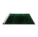 Sideview of Machine Washable Abstract Green Modern Area Rugs, wshabs5090grn