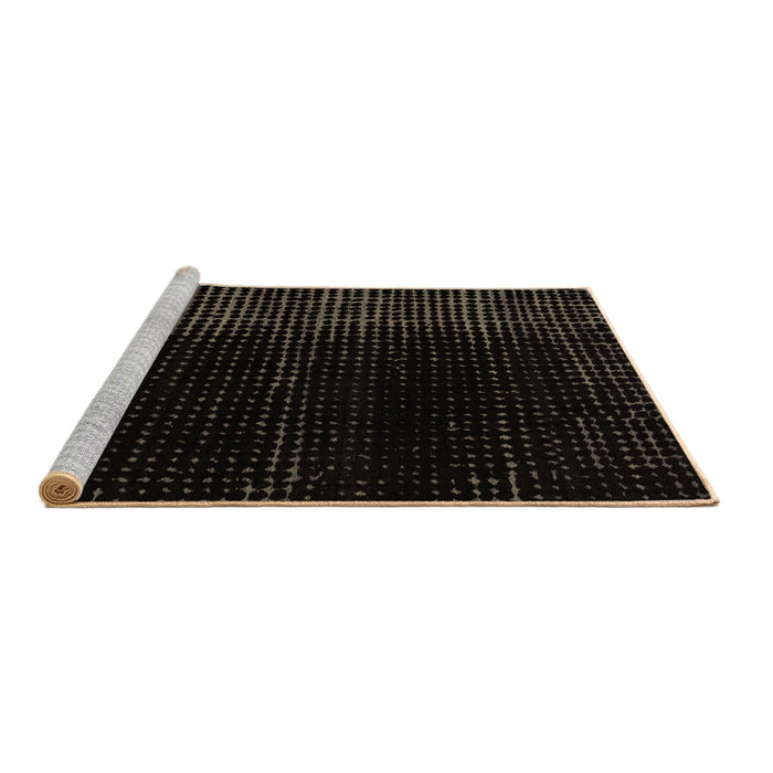 Sideview of Machine Washable Abstract Brown Modern Rug, wshabs5090brn