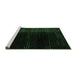 Sideview of Machine Washable Abstract Emerald Green Modern Area Rugs, wshabs5090emgrn