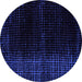 Round Abstract Purple Modern Rug, abs5090pur