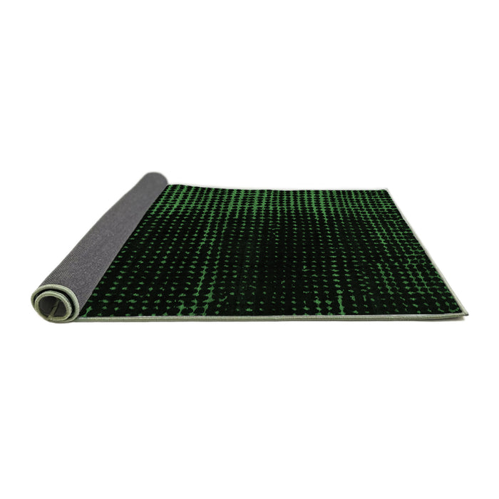 Sideview of Abstract Emerald Green Modern Rug, abs5090emgrn