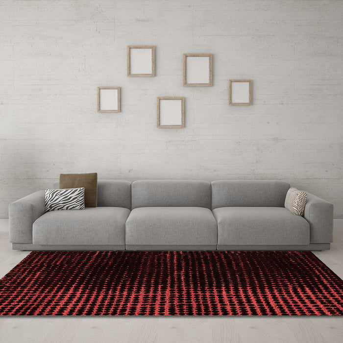 Modern Red Washable Rugs