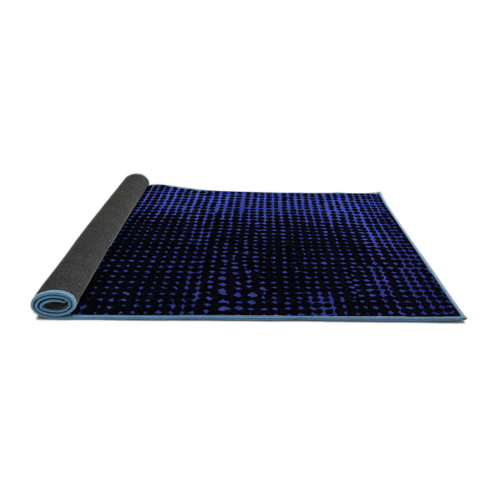 Sideview of Abstract Blue Modern Rug, abs5091blu