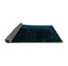 Sideview of Abstract Turquoise Modern Rug, abs5091turq