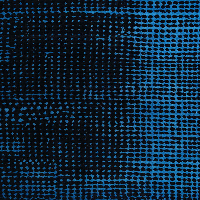 Square Machine Washable Abstract Blueberry Blue Rug, wshabs5091