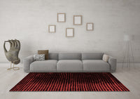 Machine Washable Abstract Red Modern Rug, wshabs5091red