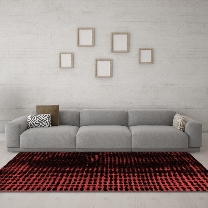 Modern Red Washable Rugs