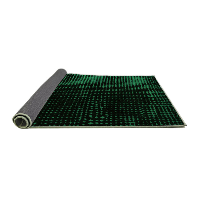 Sideview of Abstract Green Modern Rug, abs5091grn