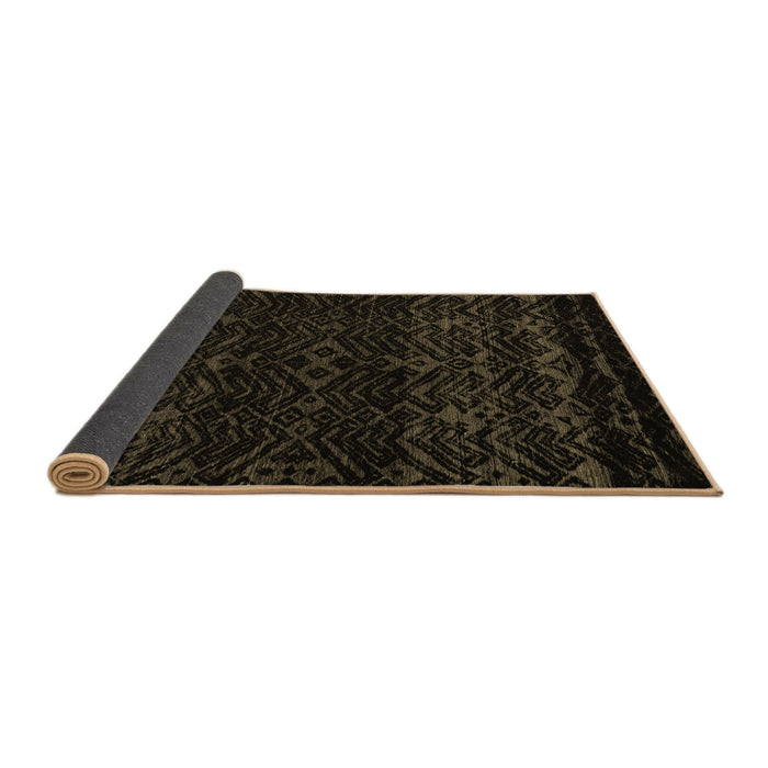 Sideview of Abstract Brown Modern Rug, abs5092brn