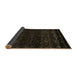 Sideview of Abstract Brown Modern Rug, abs5092brn