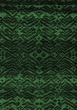 Abstract Emerald Green Modern Rug, abs5092emgrn