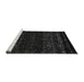 Sideview of Machine Washable Abstract Gray Modern Rug, wshabs5092gry