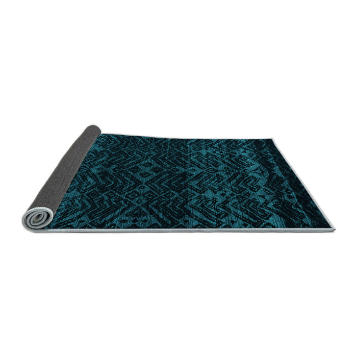 Sideview of Abstract Light Blue Modern Rug, abs5092lblu