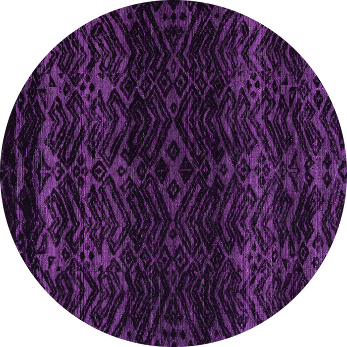 Round Machine Washable Abstract Pink Modern Rug, wshabs5092pnk