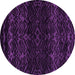 Round Machine Washable Abstract Pink Modern Rug, wshabs5092pnk