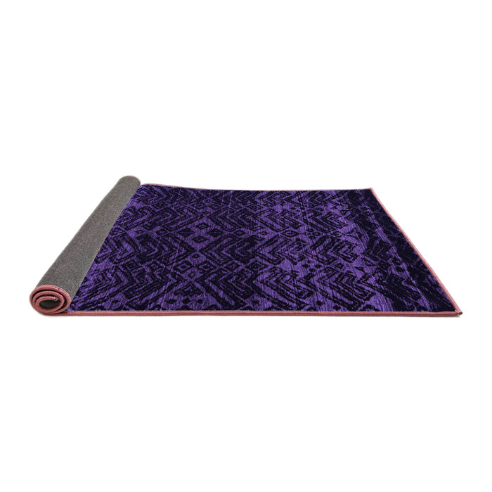 Sideview of Abstract Purple Modern Rug, abs5092pur
