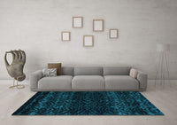 Machine Washable Abstract Light Blue Modern Rug, wshabs5092lblu