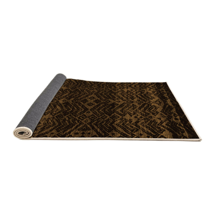 Sideview of Abstract Orange Modern Rug, abs5092org