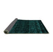 Sideview of Abstract Turquoise Modern Rug, abs5092turq