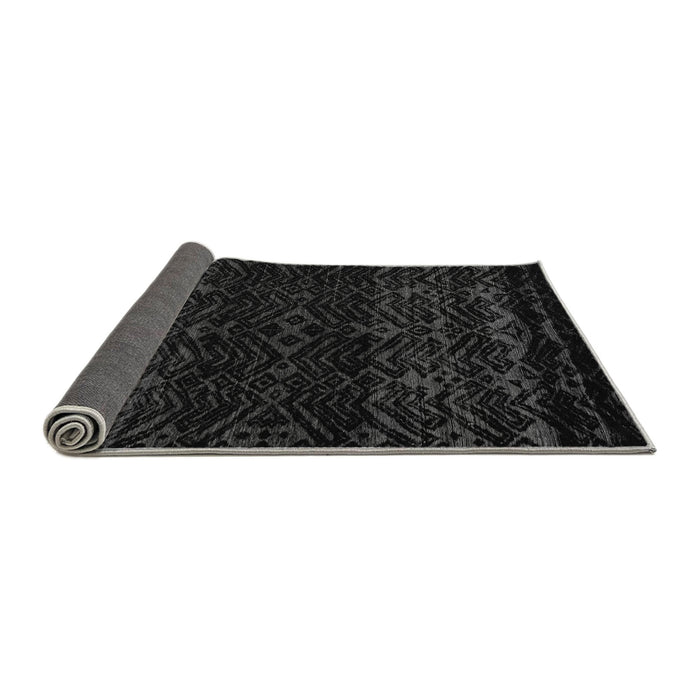 Sideview of Abstract Gray Modern Rug, abs5092gry