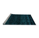 Sideview of Machine Washable Abstract Light Blue Modern Rug, wshabs5092lblu