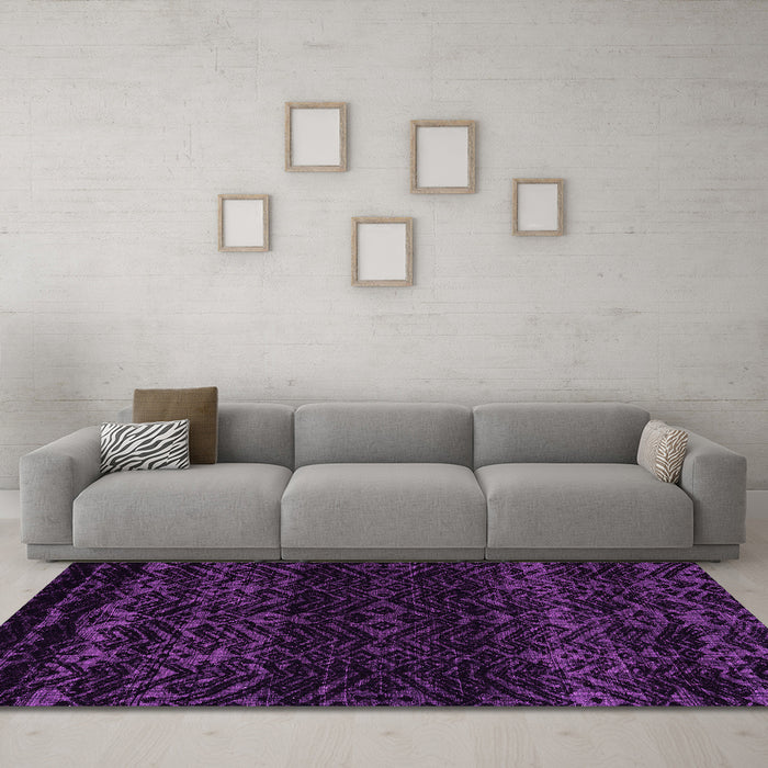 Machine Washable Abstract Pink Modern Rug in a Living Room, wshabs5092pnk