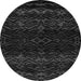 Round Abstract Gray Modern Rug, abs5092gry