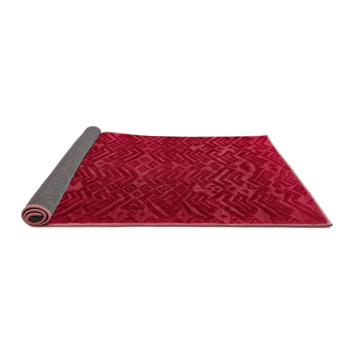 Sideview of Abstract Red Modern Rug, abs5093
