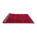 Sideview of Abstract Red Modern Rug, abs5093