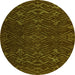 Round Abstract Green Modern Rug, abs5093grn