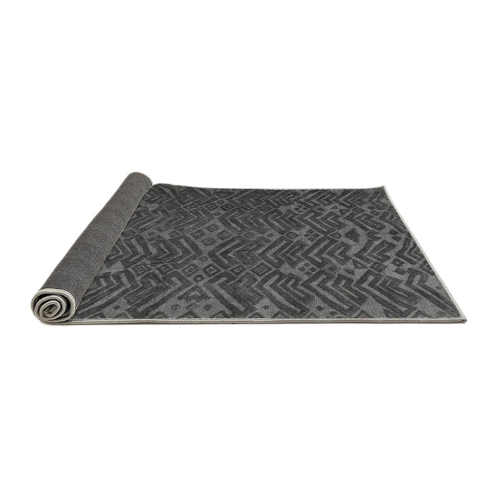 Sideview of Abstract Gray Modern Rug, abs5093gry