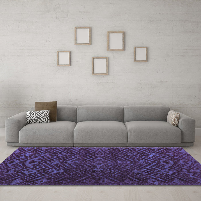 Machine Washable Abstract Blue Modern Rug in a Living Room, wshabs5093blu