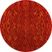 Round Machine Washable Abstract Yellow Modern Rug, wshabs5093yw