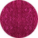 Round Abstract Pink Modern Rug, abs5093pnk