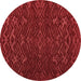 Round Abstract Brown Modern Rug, abs5093brn