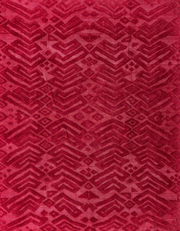 Abstract Red Modern Rug, abs5093