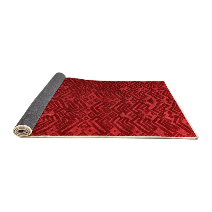 Sideview of Abstract Orange Modern Rug, abs5093org