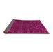 Sideview of Abstract Purple Modern Rug, abs5093pur